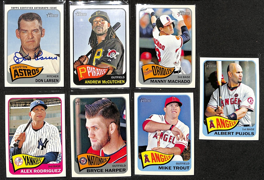 Lot of (750+) 2014 Topps Heritage Baseball Cards w. Mike Trout & Albert Pujols