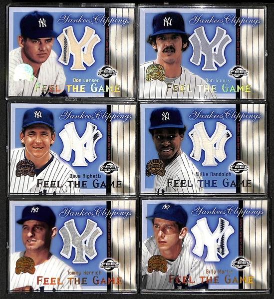 Lot of (11) 2000 Fleer Greats of the Game Yankees Clippings Cards w. Billy Martin & Dave Winfield