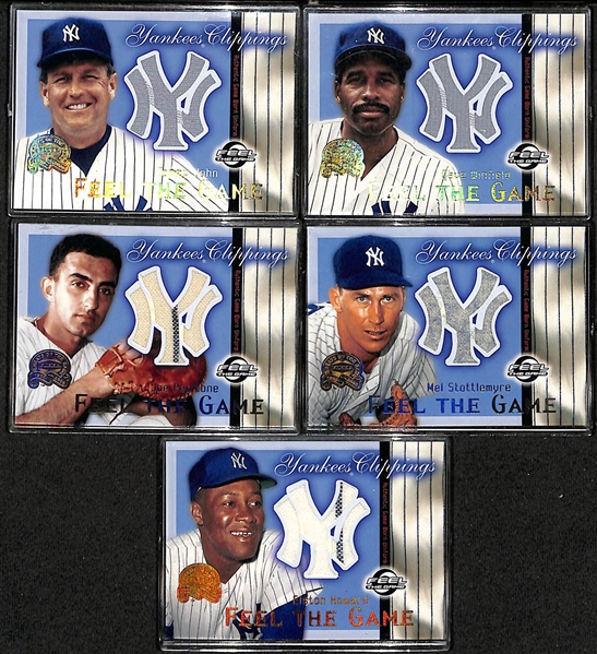 Lot of (11) 2000 Fleer Greats of the Game Yankees Clippings Cards w. Billy Martin & Dave Winfield