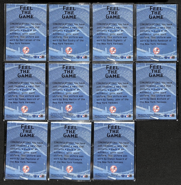 Lot of (11) 2000 Fleer Greats of the Game Yankees Clippings Cards w. Billy Martin & Dave Winfield