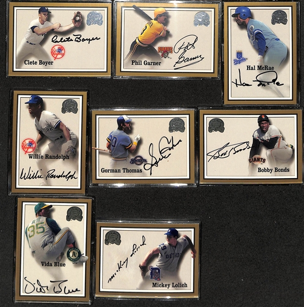 Lot of (17) 2000 Fleer Greats of the Game Autograph Cards w. Reggie Jackson