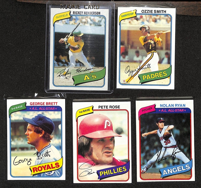 1980 Topps Complete Baseball Card Set of (726) cards w. Rickey Henderson RC