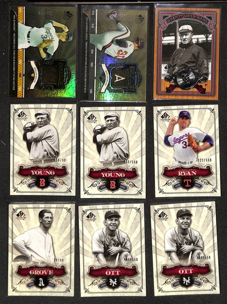 2006 Upper Deck SP Legendary Cuts Complete Base Set of 100 Cards w. (95+) Numbered Inserts of Robinson, Wagner, Williams, +