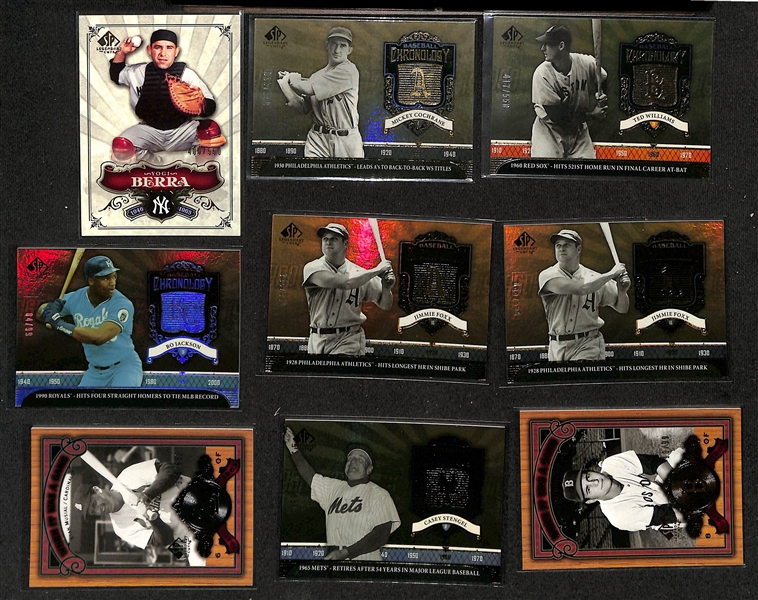 2006 Upper Deck SP Legendary Cuts Complete Base Set of 100 Cards w. (95+) Numbered Inserts of Robinson, Wagner, Williams, +