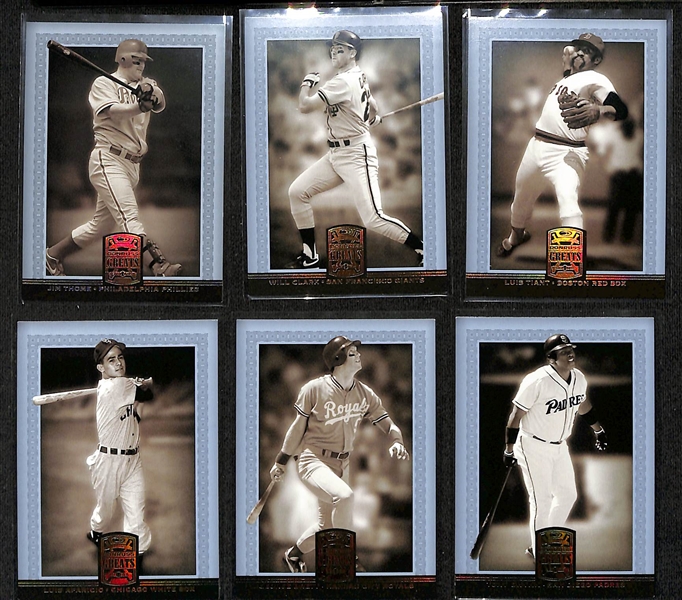 2005 Donruss Greats Baseball (150) Card Complete Set plus Inserts and 10 Autos inc. Johnny Podres, Ralph Kiner, Darryl Strawberry