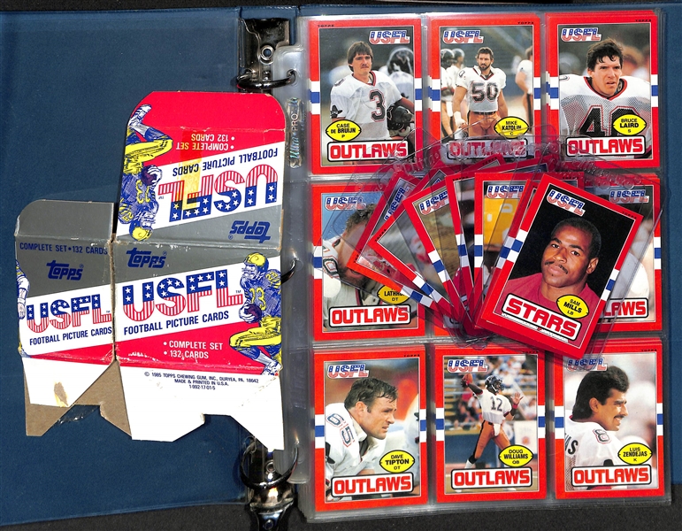 1985 Topps USFL Complete Set of 132 Cards w. Steve Young & Jim Kelly