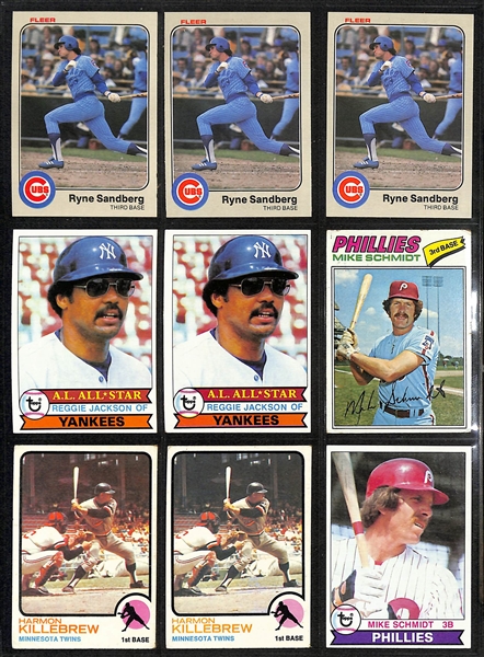 Lot of (250)+ Topps/Fleer Baseball Star Cards 1973-1983 w. (3) 1973 Goose Gossage RC 