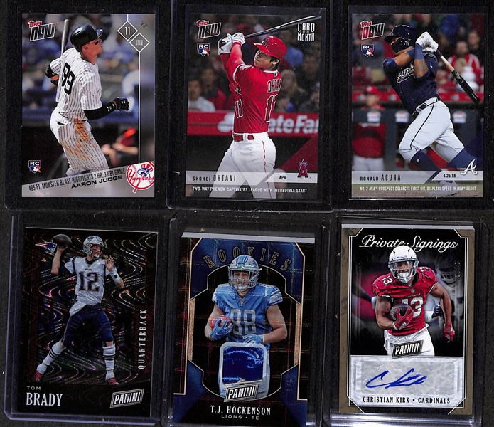 Lot of (70+) Mostly Special Edition Sports Cards Inc. Topps Now & Panini Black Friday Card w. Judge, Ohtani, and Acuna Topps Now Rookies