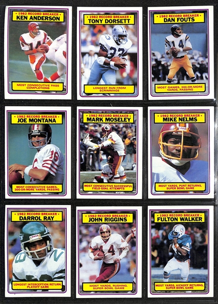 1983 & 1987 Topps Football Complete Sets w. 1983 Marcus Allen Rookie and 1987 Jim Kelly/Doug Flutie/Randall Cunningham Rookie Cards