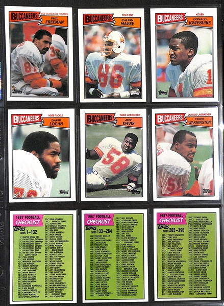1983 & 1987 Topps Football Complete Sets w. 1983 Marcus Allen Rookie and 1987 Jim Kelly/Doug Flutie/Randall Cunningham Rookie Cards