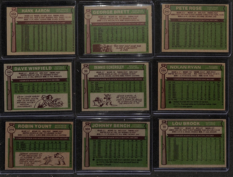 1976 Topps Baseball Complete Set of 660 Cards w. (44) Card Traded Set