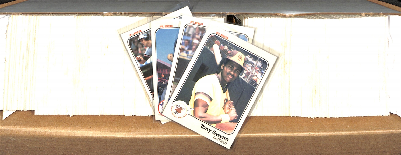 Lot of (4) Complete Baseball Card Sets - Fleer 1983 w. Stickers, Topps 1986, Topps 1987, & Sealed Topps 1989
