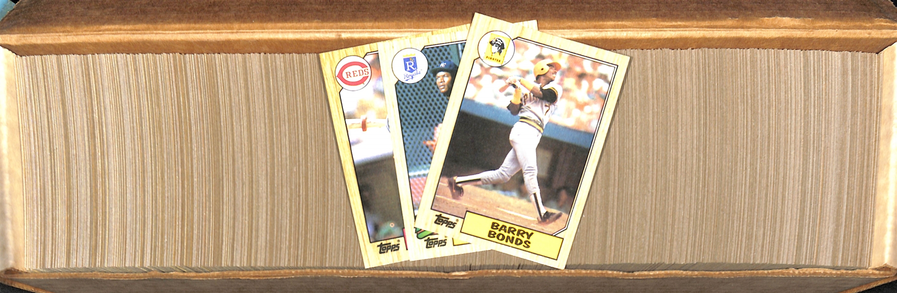 Lot of (4) Complete Baseball Card Sets - Fleer 1983 w. Stickers, Topps 1986, Topps 1987, & Sealed Topps 1989