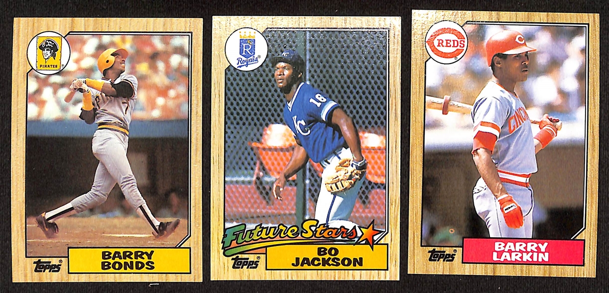 Lot of (4) Complete Baseball Card Sets - Fleer 1983 w. Stickers, Topps 1986, Topps 1987, & Sealed Topps 1989