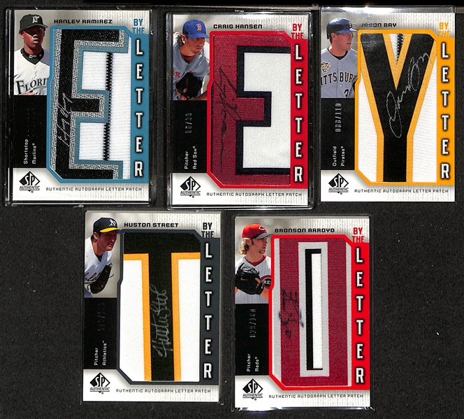 2006 SP Authentic Baseball Base Set of 100 Cards, (70+) Serial Numbered Cards, (70+) Baseball Heroes Insert Cards, & (23) Autograph Cards & (6) By The Letter Cards