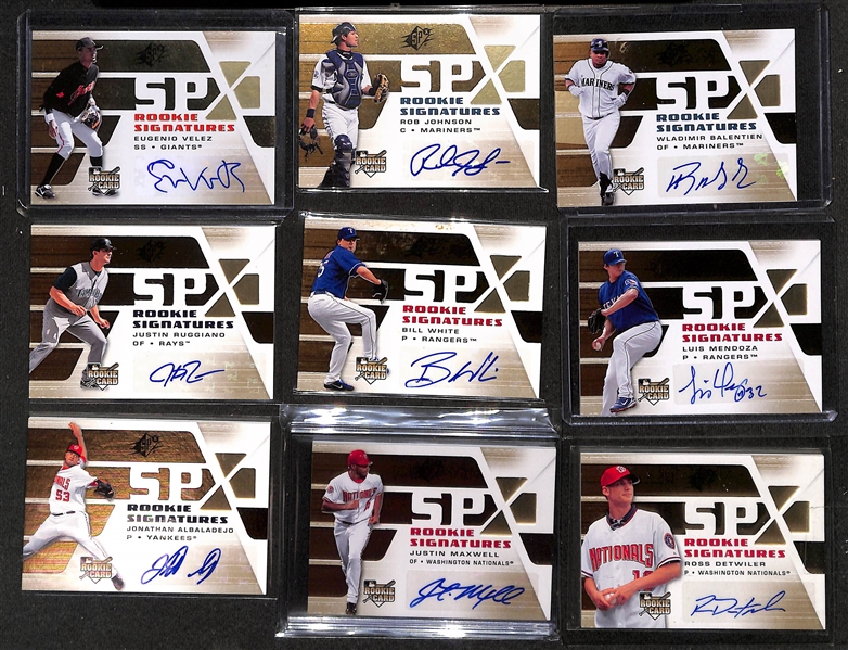 2008 SPx Baseball Base Set of 100 Cards & (45+) Rookie Signatures Insert Cards w. Alexei Ramirez BGS 9.5 (Auto 10), Jay Bruce, Carlos Gonzalez, Evan Longoria