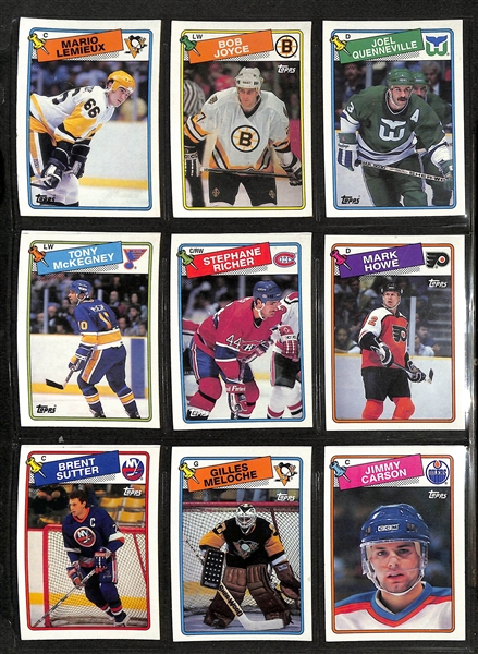1980-81 Topps Hockey Complete Set (Messier RC, Bourque RC, Gretzky 2nd Year) & 1988-89 Topps Hockey Complete Set (Brett Hull Rookie) 