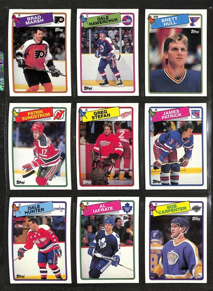 1980-81 Topps Hockey Complete Set (Messier RC, Bourque RC, Gretzky 2nd Year) & 1988-89 Topps Hockey Complete Set (Brett Hull Rookie) 