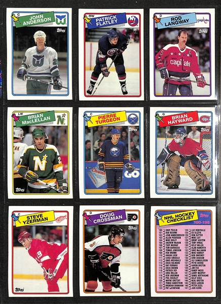 1980-81 Topps Hockey Complete Set (Messier RC, Bourque RC, Gretzky 2nd Year) & 1988-89 Topps Hockey Complete Set (Brett Hull Rookie) 