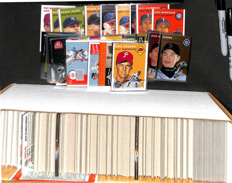 2003 Topps Heritage Complete Set of 430 Base Cards, (20) Variations, Plus Inserts w. Alex Rodrigue, Albert Pujols, Derek Jeter