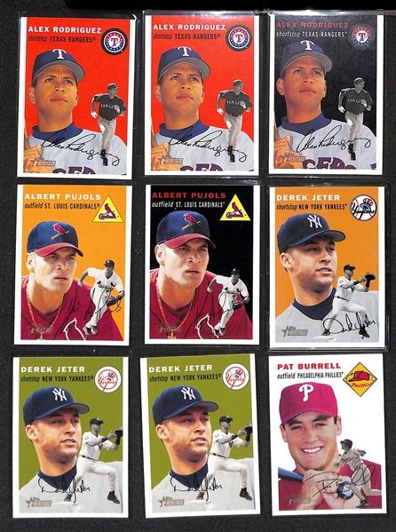 2003 Topps Heritage Complete Set of 430 Base Cards, (20) Variations, Plus Inserts w. Alex Rodrigue, Albert Pujols, Derek Jeter