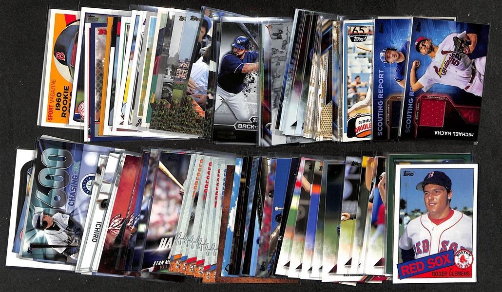 2016 Topps Baseball Series 1 & 2 Complete Set & 2012 Topps Baseball Series 1 Complete Set - Both with Additional Insert, Auto & Relic Cards