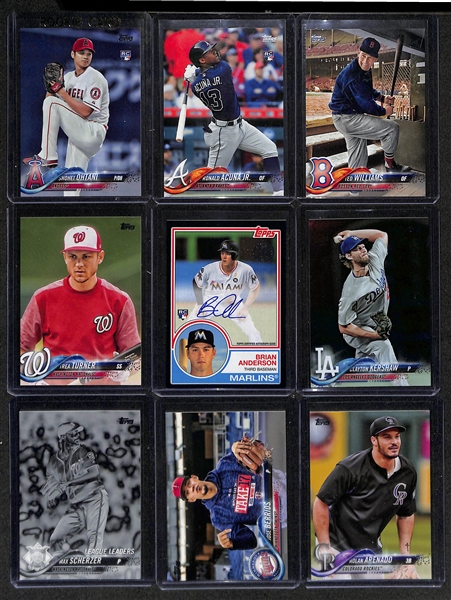 2018 Topps Baseball Series 1 & 2 Complete Set - w. Ohtani Rookie Card & Various Insert/Autograph Cards