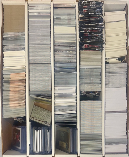 Large Collection (5-Row Box) of Modern Baseball Cards w. 80+ Autographs (Inc. Strawberry, M. Gore), Inserts, Rookies  (Ichiro, Judge, Utley), Relics, +