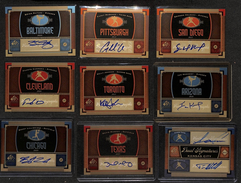Large Collection (5-Row Box) of Modern Baseball Cards w. 80+ Autographs (Inc. Strawberry, M. Gore), Inserts, Rookies  (Ichiro, Judge, Utley), Relics, +