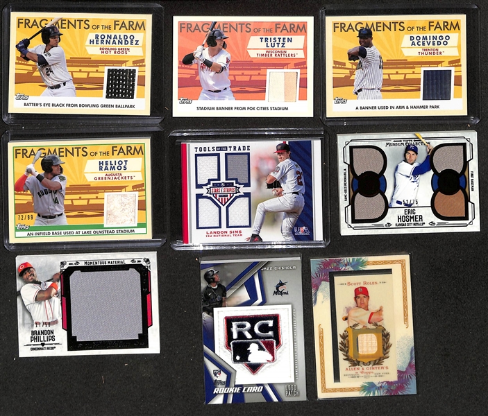 Large Collection (5-Row Box) of Modern Baseball Cards w. 80+ Autographs (Inc. Strawberry, M. Gore), Inserts, Rookies  (Ichiro, Judge, Utley), Relics, +