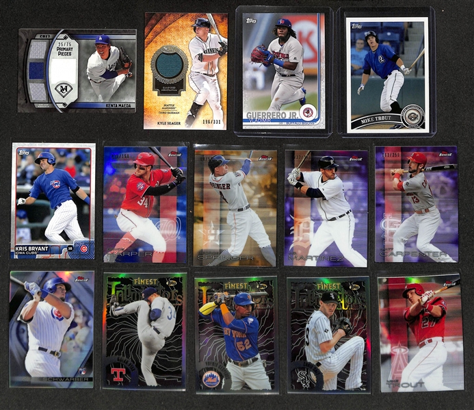 Large Collection (5-Row Box) of Modern Baseball Cards w. 80+ Autographs (Inc. Strawberry, M. Gore), Inserts, Rookies  (Ichiro, Judge, Utley), Relics, +