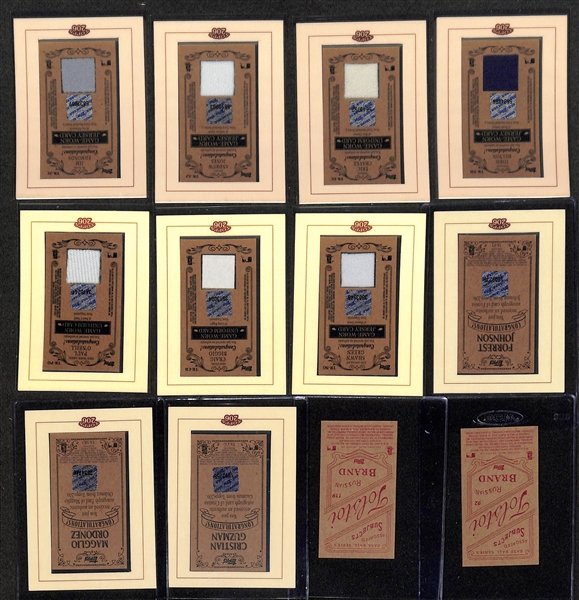 (200+) 2002 Topps T206 Mini Cards w. (16) Bat or Jersey Relics (Inc. Tris Speaker, Piazza, Bonds, Chipper Jones, +) & (3) Autographs (Inc. M. Ordonez)