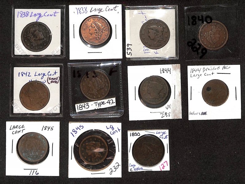 Lot of (23) 1830-1845 Matron Head Large Cents