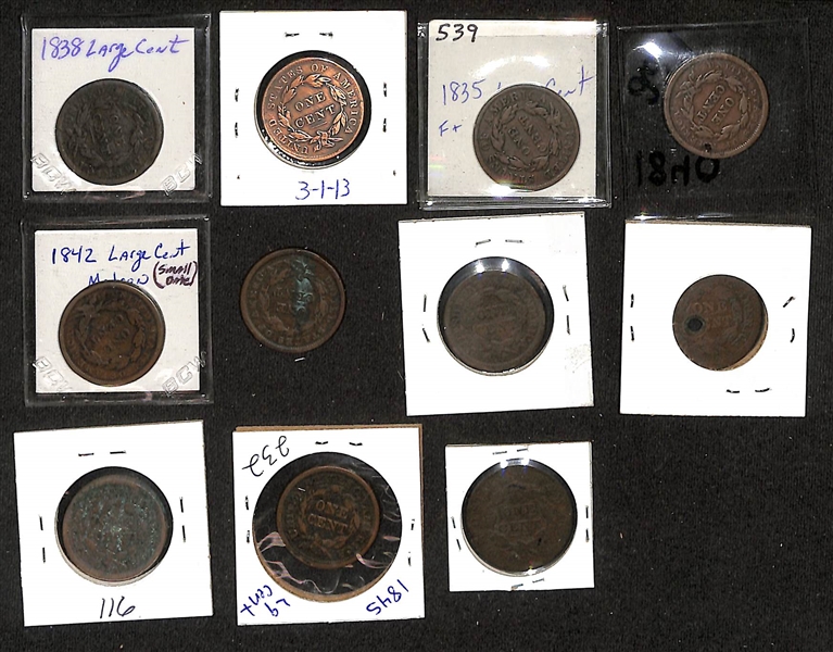 Lot of (23) 1830-1845 Matron Head Large Cents