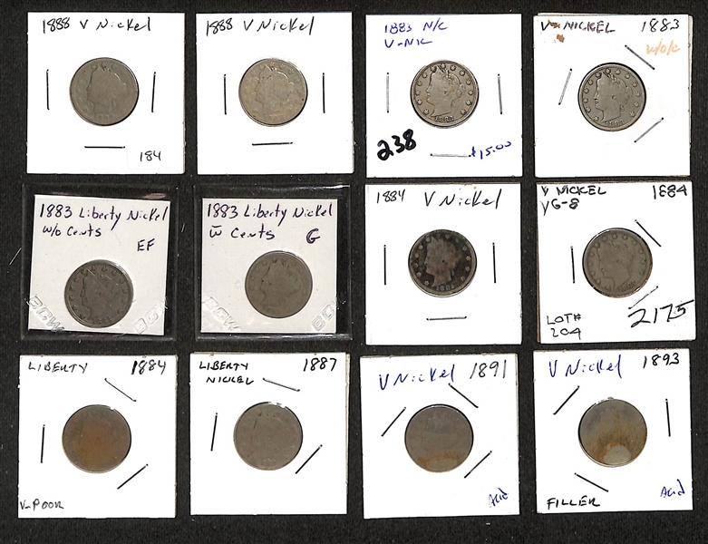 Lot of (23) 1888-1911 Liberty Head Nickels (V-Nickels)