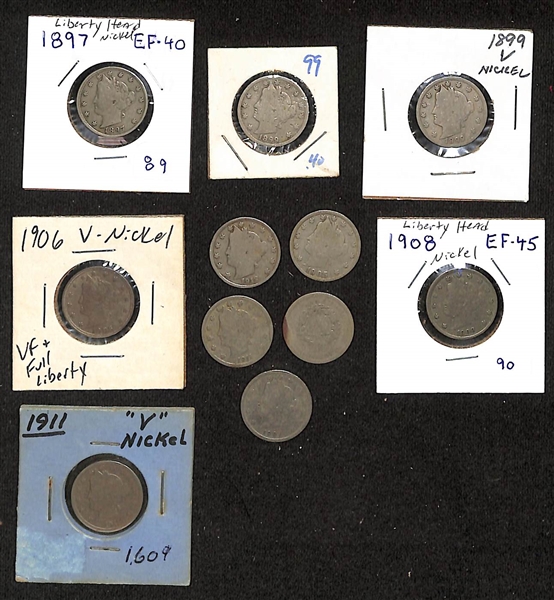 Lot of (23) 1888-1911 Liberty Head Nickels (V-Nickels)