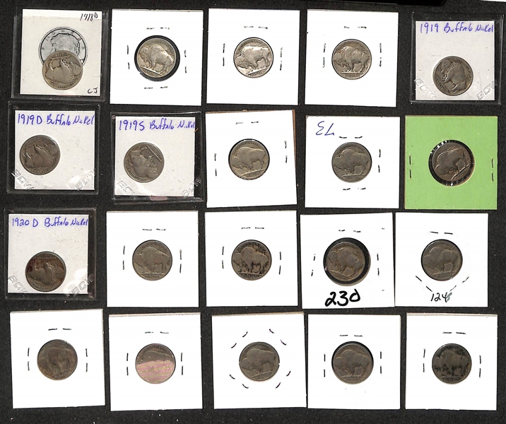 Lot of (75) 1913-1938 Buffalo Nickels (Indian Nickels)
