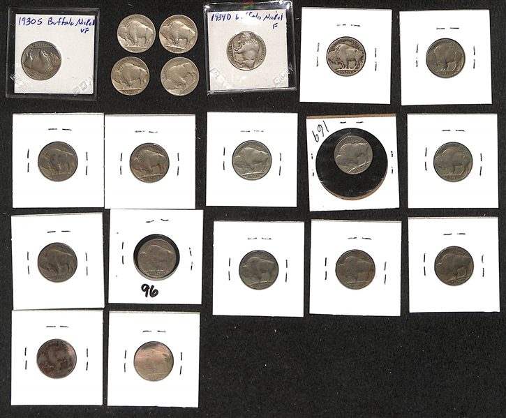 Lot of (75) 1913-1938 Buffalo Nickels (Indian Nickels)