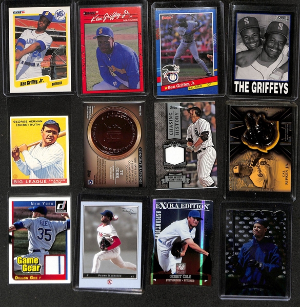 Large Collection (5-Row Box) of 1970s-Modern Baseball Cards w. 35 Autographs (Inc. Gooden & David Price), Relics, Rookies, Inserts & Common Cards (Some Sets & Partial Sets)