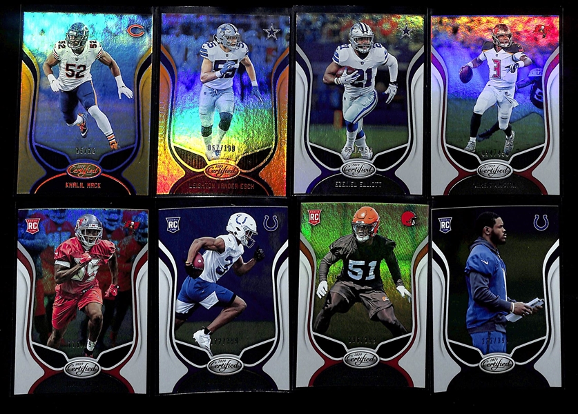 Large Collection (4-Row Box) of 1980s-2024 Football Cards w. Rookies (Sanders, E. Smith, Bo Nix, D. Maye, Aikman, +) 21 Autographs (Inc. Pollard, Njoku), Relics, Inserts & Common Cards (Some Sets & Pa