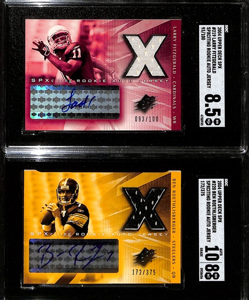 2004 Upper Deck SPx NFL Rookie SPXciting Autograph Rookie Card Set (All 31 Cards) w.  Eli Manning SGC 8 (10 Auto) , Ben Roethlisberger SGC 8 (10 Auto), Philip Rivers SGC 8, Larry Fitzgerald SGC 8.5, +
