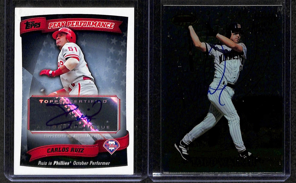 Lot of (33) Autographed Baseball Cards w. Tom Seaver & Bartolo Colon