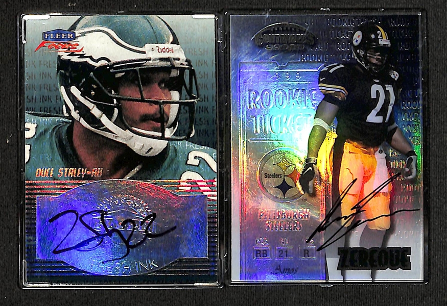 Lot of (35) Autographed Football Cards w. Jamaal Charles & Tyrod Taylor RC