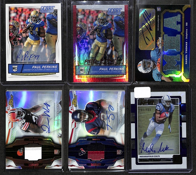Lot of (49) Autographed Football Cards w. Jim Plunkett, Curtis Martin RC, Dallas Clark