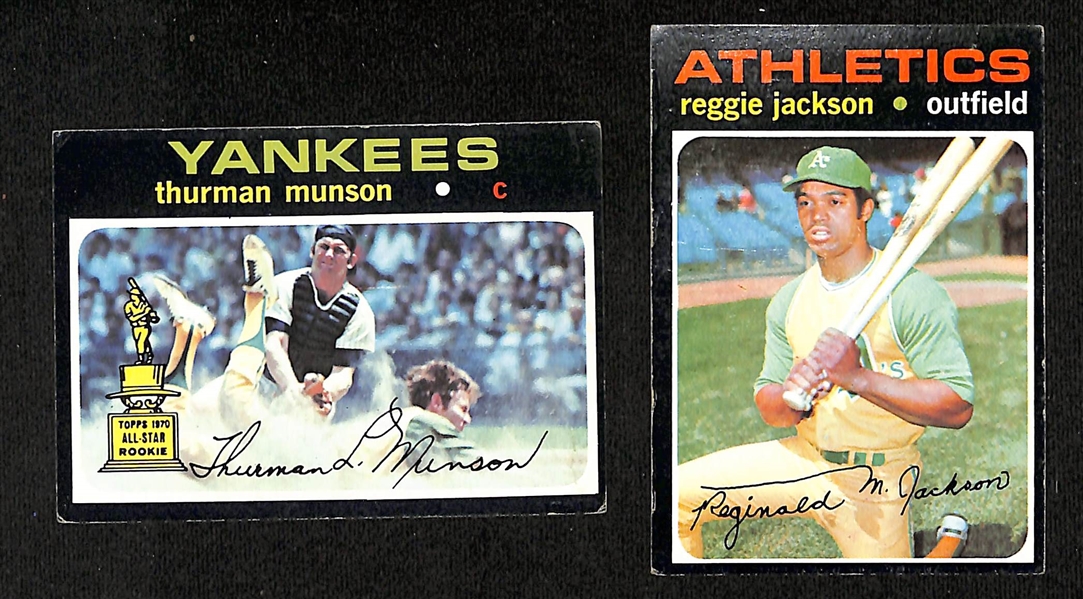 Lot of (300+) 1971 Topps Baseball Cards w. Thurmon Munson & Reggie Jackson