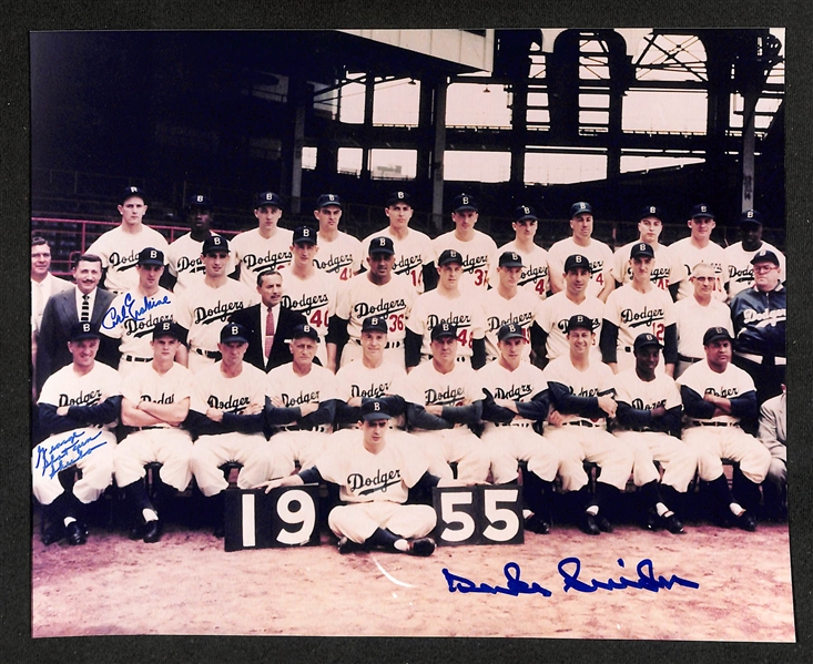 Lot of (40+) Signed L.A. & Brooklyn Dodger Prints w. Duke Snyder, Carl Erskine (HOF) & Ralph Branca, +(JSA Auction Letter)