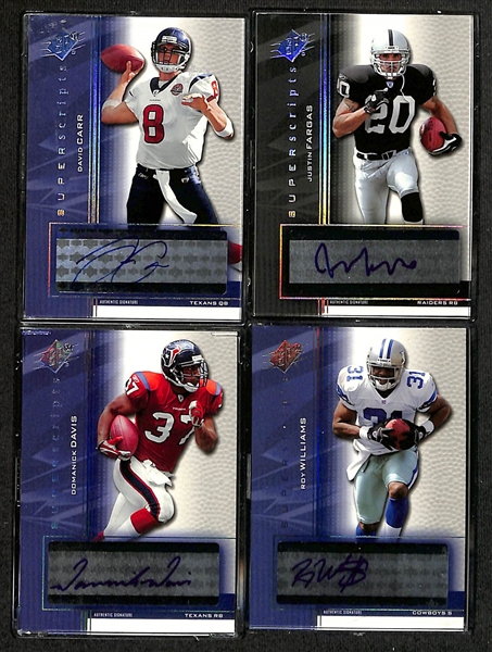 2004 SPx Football 190-Card Set Plus Inserts w. Tom Brady, Sean Taylor (RC)