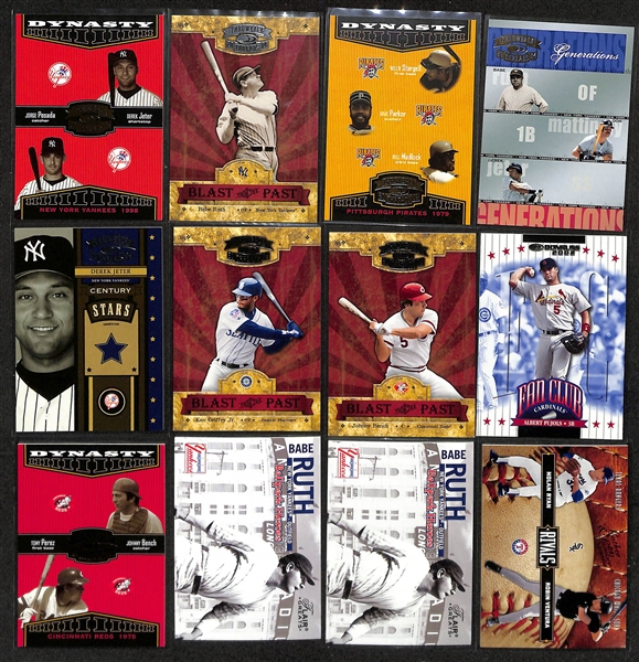 Over 1600 Baseball Cards (Mostly 2002-2005) w. 100+ #ed Cards, Inserts, HOFers, Sets, & Partial Sets (Inc. Babe Ruth, Nolan Ryan, Mickey Mantle, +)