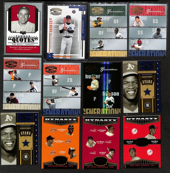 Over 1600 Baseball Cards (Mostly 2002-2005) w. 100+ #ed Cards, Inserts, HOFers, Sets, & Partial Sets (Inc. Babe Ruth, Nolan Ryan, Mickey Mantle, +)