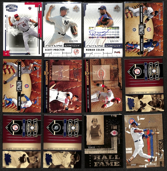 Over 1600 Baseball Cards (Mostly 2002-2005) w. 100+ #ed Cards, Inserts, HOFers, Sets, & Partial Sets (Inc. Babe Ruth, Nolan Ryan, Mickey Mantle, +)